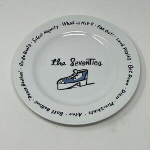 Pottery Barn Decades Millennium plate salad dessert "The Seventies"
